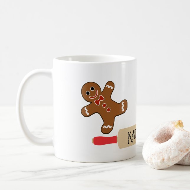 Taza De Café Cookie Baker Mug Gingerbread Navidades (Con donut)
