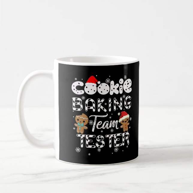 Taza De Café Cookie Baking Team Tester Gingerbread Navidad Co (Izquierda)