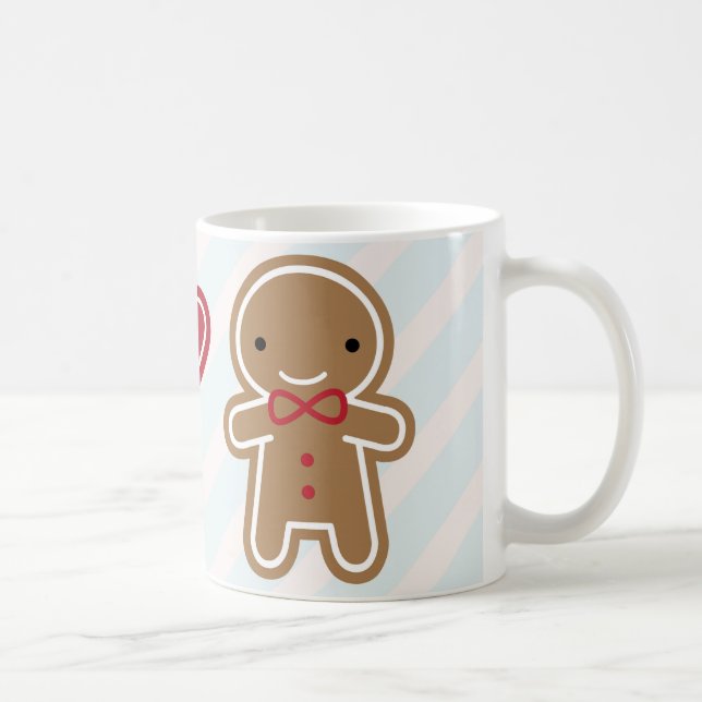 Taza De Café Cookie cute Kawaii Gingerbread Pareja (Derecha)