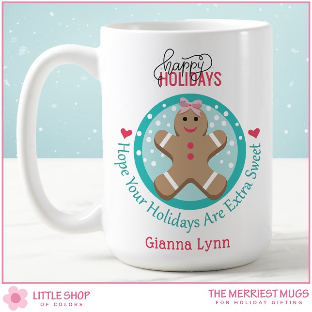 Taza De Café Cookie de Navidades Chicas Gingerbread personaliza (Subido por el creador)