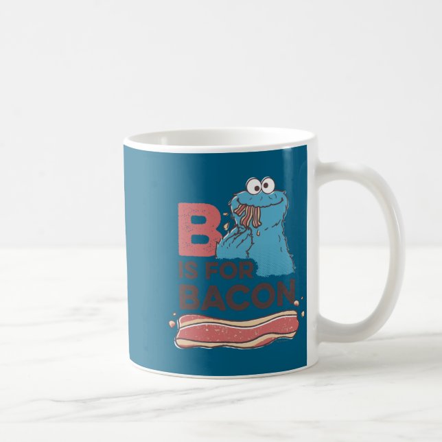 Taza De Café Cookie Monster B Is For Bacon  (Derecha)