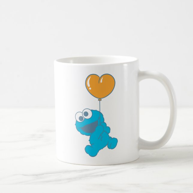 Taza De Café Cookie Monster Heart Balloon (Derecha)