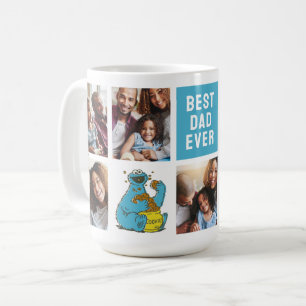 Taza De Café Cookie Monster Vintage Collage de fotos de papá
