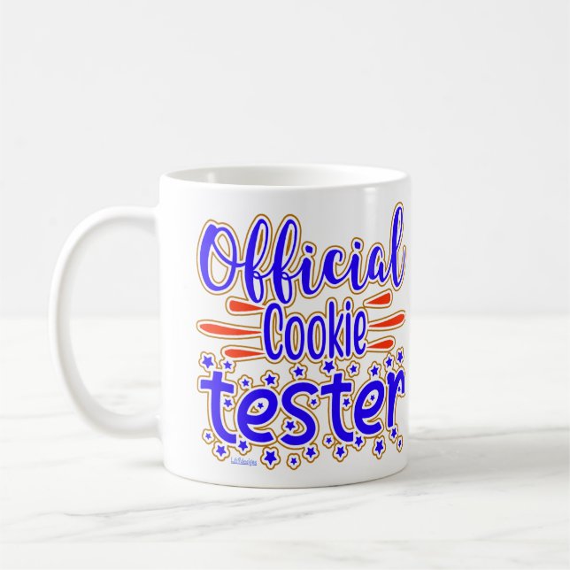 Taza De Café COOKIE TESTER OFICIAL regalo de fiesta de galletas (Izquierda)