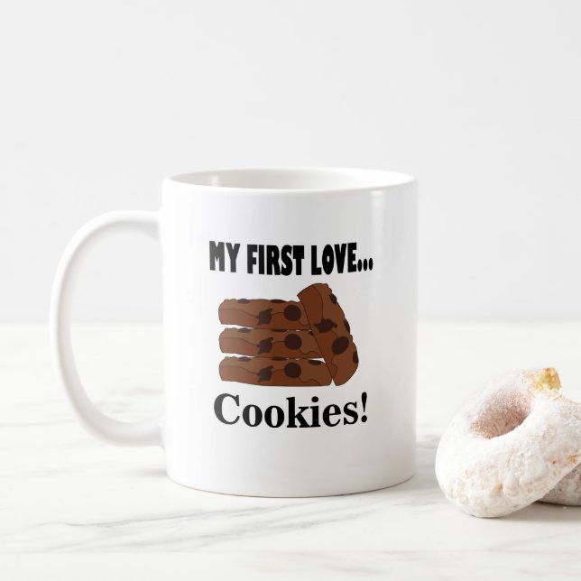 Taza De Café Cookies My First Love Cookies Biscuit Fiesta (Con donut)