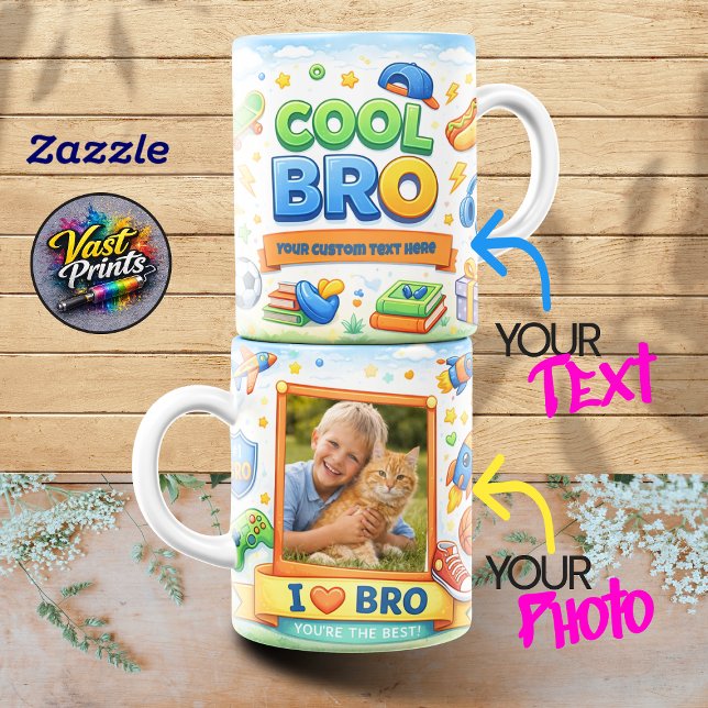 Taza De Café Cool Bro Photo Collage Yellow Ribbon (Cool Bro Photo Collage Yellow Ribbon Coffee Mug)