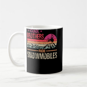 Taza De Café Cool Brothers Ride Snowmobiles - Snowmobile Dad Gr