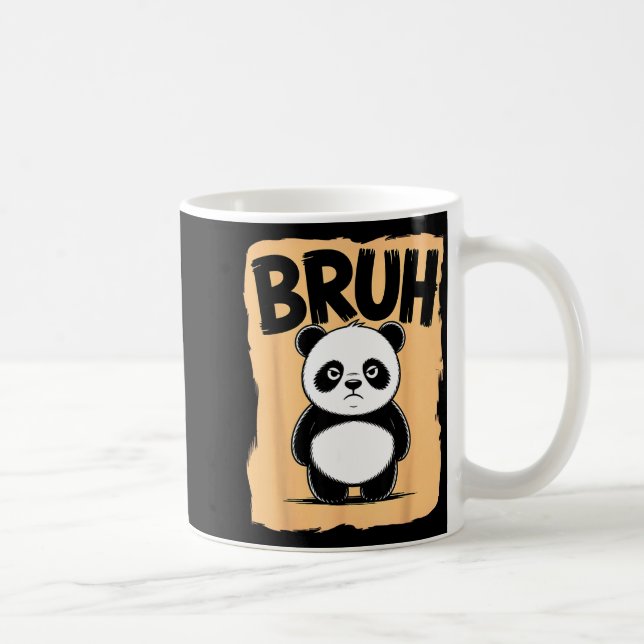 Taza De Café Cool Bruh Panda Men Women Kids Teens Funny Bruh Pa (Derecha)