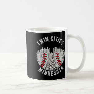 Taza De Café Cool Ciudades Gemelas Minnesota Mn Béisbol Silueta