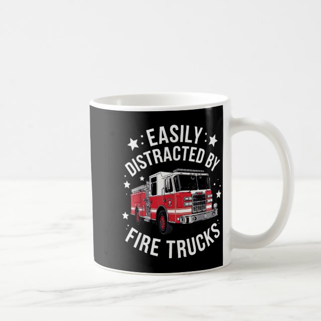 Taza De Café Cool Firefighter Design For Men Women Firemen Fire (Derecha)