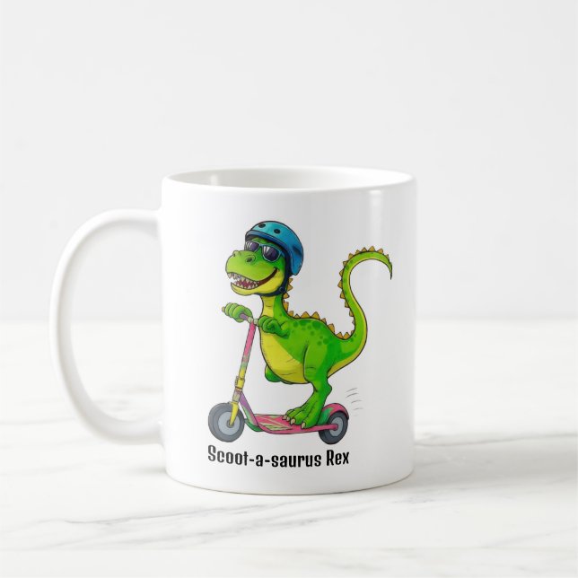Taza De Café Cool Green Dinosaur (Izquierda)