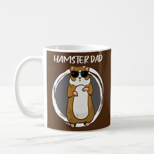 Taza De Café Cool Hamster Dad Animal Pet Father Hamsters Mice (Izquierda)