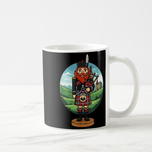 Taza De Café Cool Scottish Nutcracker Bagpes  (Derecha)