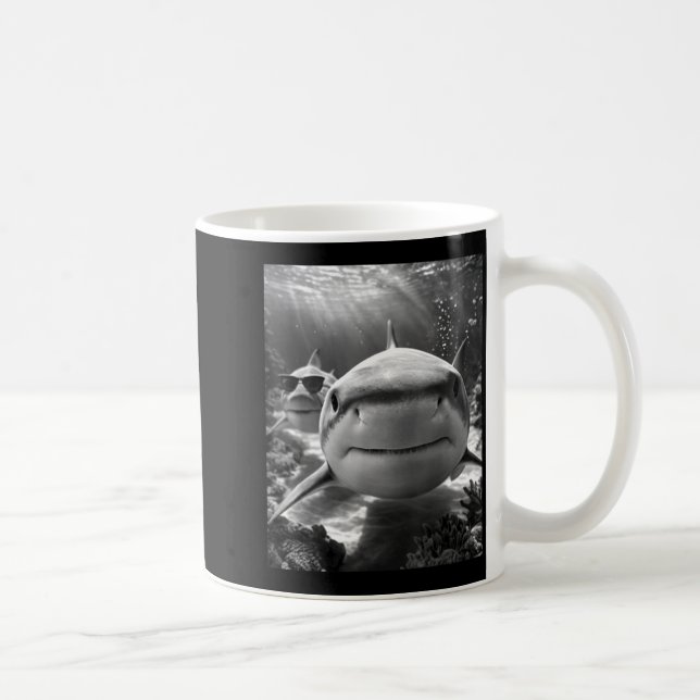 Taza De Café Cool Shark Animal Selfie  (Derecha)