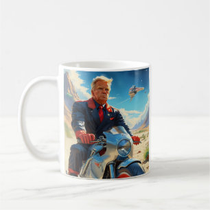 Taza De Café cool Trump Motorcycle Alien Planet Spaceship MAGA