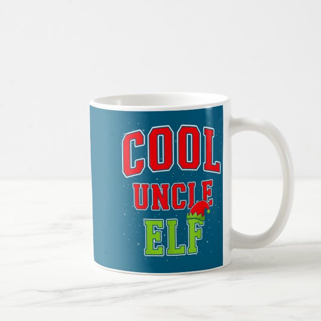 Taza De Café Cool Uncle Elf Christmas Family Matching Group Xma (Derecha)