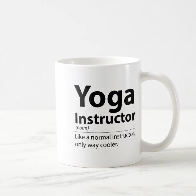 Taza De Café Cool Yoga Instructor Definition Funny Yoga Lover  (Derecha)