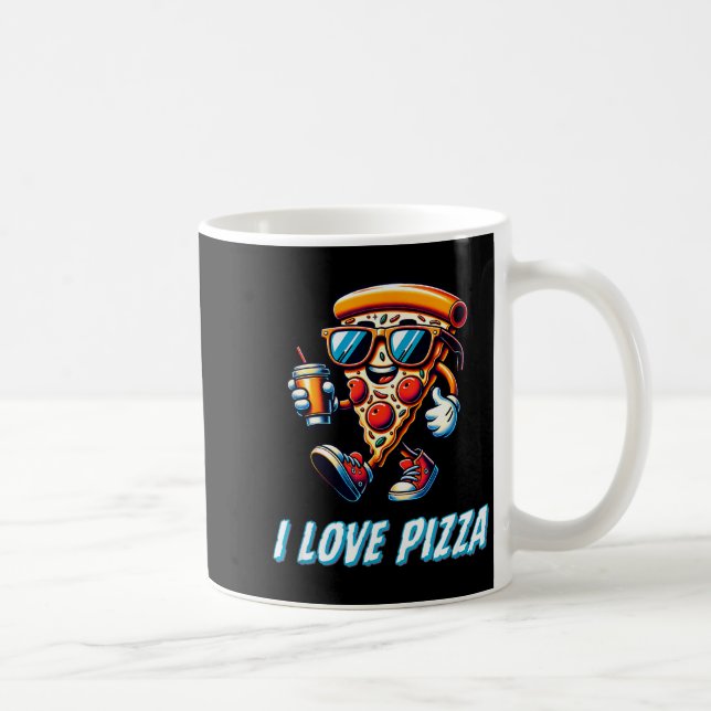 Taza De Café Cool Zza Slice Funny Food Lovers Kids Men And Wome (Derecha)