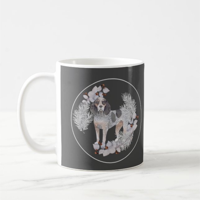 Taza De Café Coonhound de Bluetick personalizado (Izquierda)