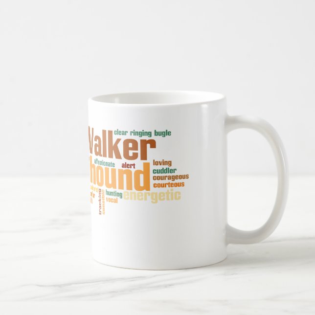 Taza De Café Coonhound del caminante de Treeing (Derecha)