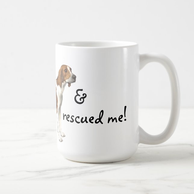 Taza De Café Coonhound del caminante de Treeing del rescate (Derecha)