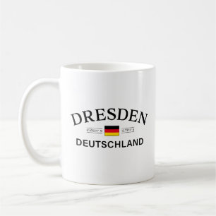Taza De Café Coordenadas de Dresde Alemania Alemán
