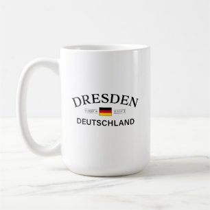 Taza De Café Coordenadas de Dresde Alemania Alemán