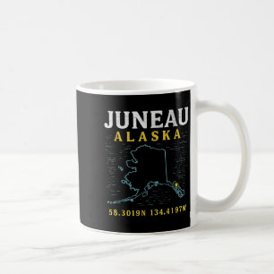 Taza De Café Coordenadas del mapa Juneau Alaska, viajes