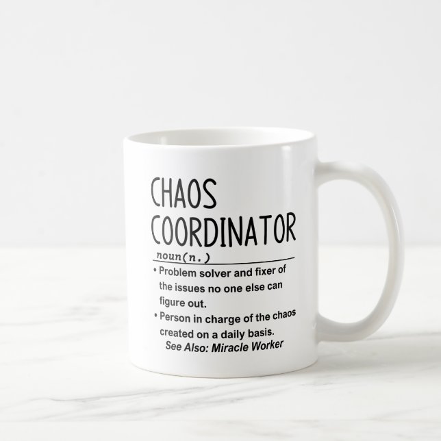 Taza De Café Coordinador de caos (Derecha)