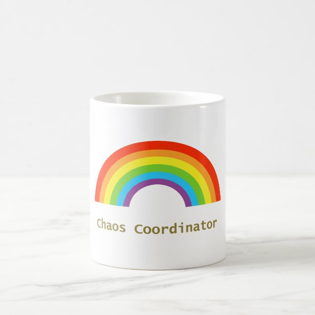 Taza De Café Coordinador de Caos Arcoíris (Centro)