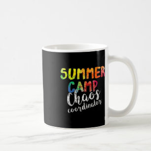 Taza De Café Coordinador de caos. Consejero divertido de campam