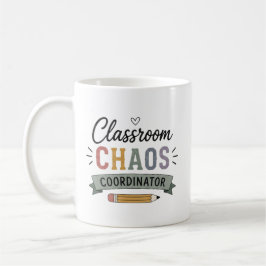 Taza De Café Coordinador de Caos en el Aula Profesor Divertido