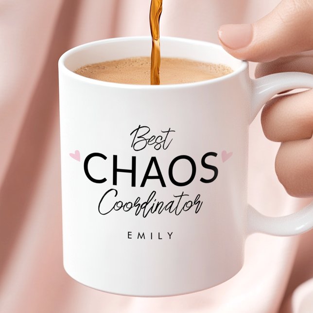 Taza De Café Coordinador de caos personalizado (Subido por el creador)