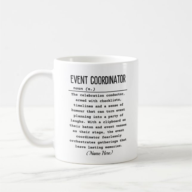 Taza De Café Coordinador de eventos (Izquierda)