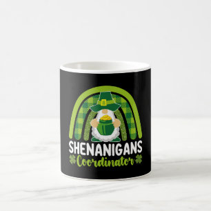 Taza De Café Coordinador de Travesuras Gnomos Día de San Patric
