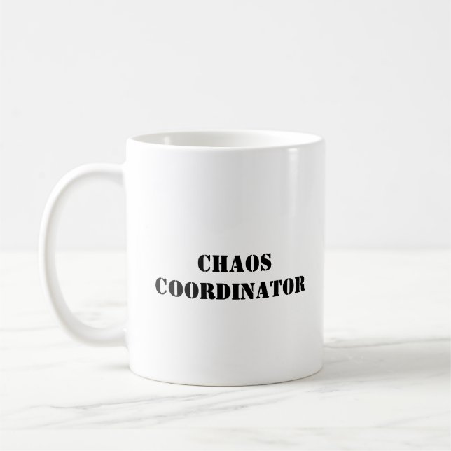 Taza De Café Coordinador del caos Funny Mug (Izquierda)