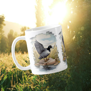 Taza De Café Coot estadounidense en humedales