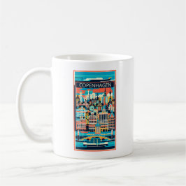 Taza De Café Copenhague Dinamarca Art Deco