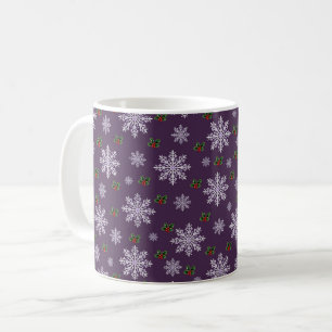 Taza De Café Copia de copos de nieve elegantes de Navidad