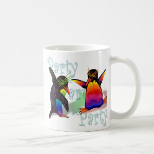 Taza De Café copia del fiesta de los pingüinos del baile