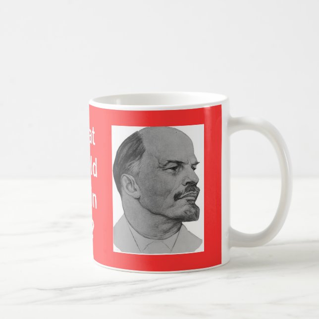 Taza De Café Copia del wikimedia de Lenin 2_dibujo_1901 (Derecha)