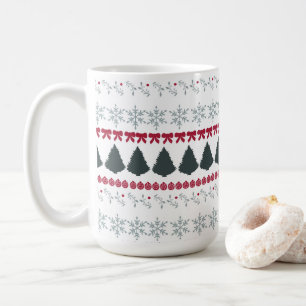 Taza De Café Copo de Navidad y árboles