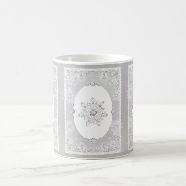 Taza De Café Copo de nieve blanco (Centro)