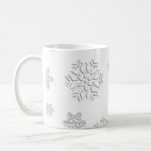 Taza De Café Copo de nieve blanco