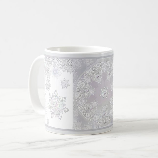 Taza De Café Copo de nieve blanco (Anverso izquierdo)