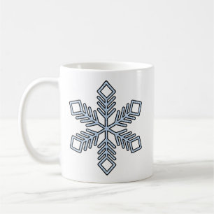 Taza De Café Copo de Nieve Brillante - Ramas Azul Bebé