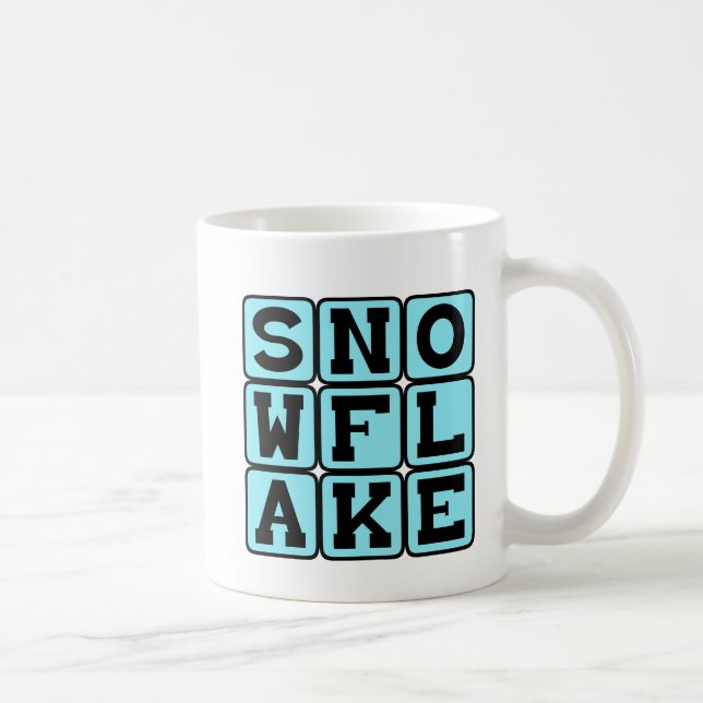 Taza De Café Copo de nieve, copo de nieve único (Derecha)