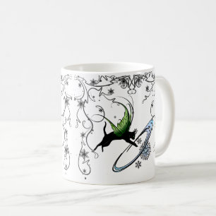 Taza De Café Copo de nieve del gato cósmico