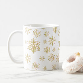 Taza De Café copo de nieve dorado