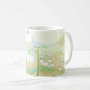 Taza De Café Copo de nieve primaveral, Ilustracion vernum de Le